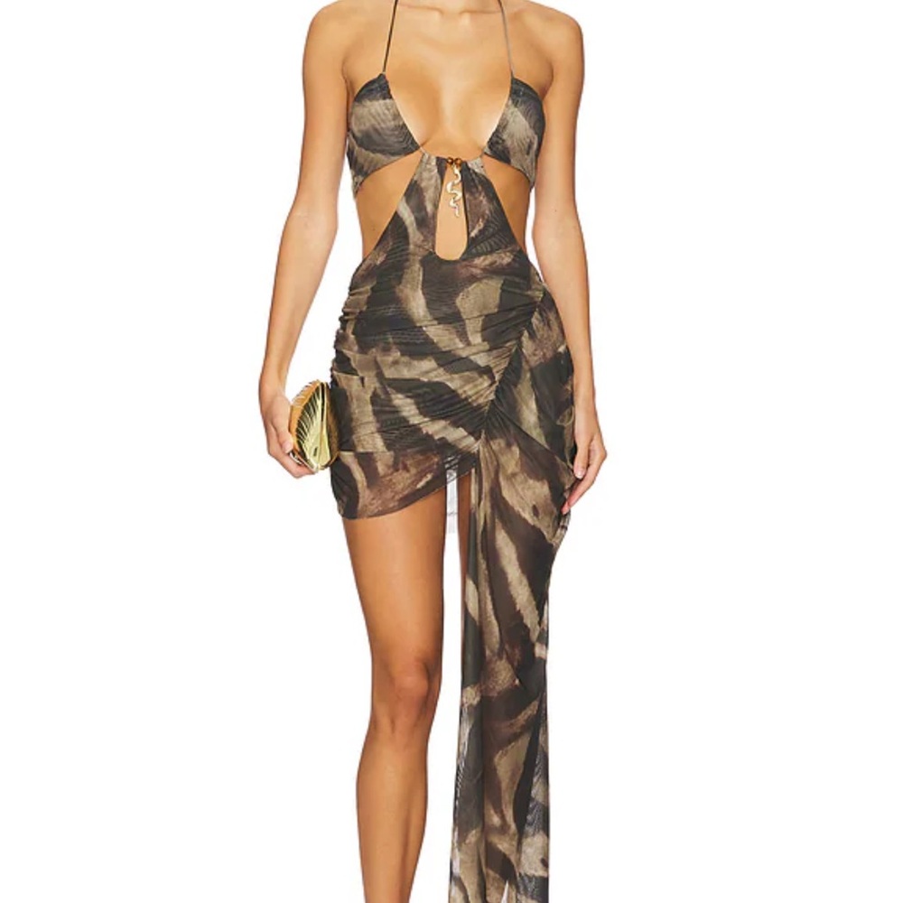 Jaded London Bruna Draped Charm Dress